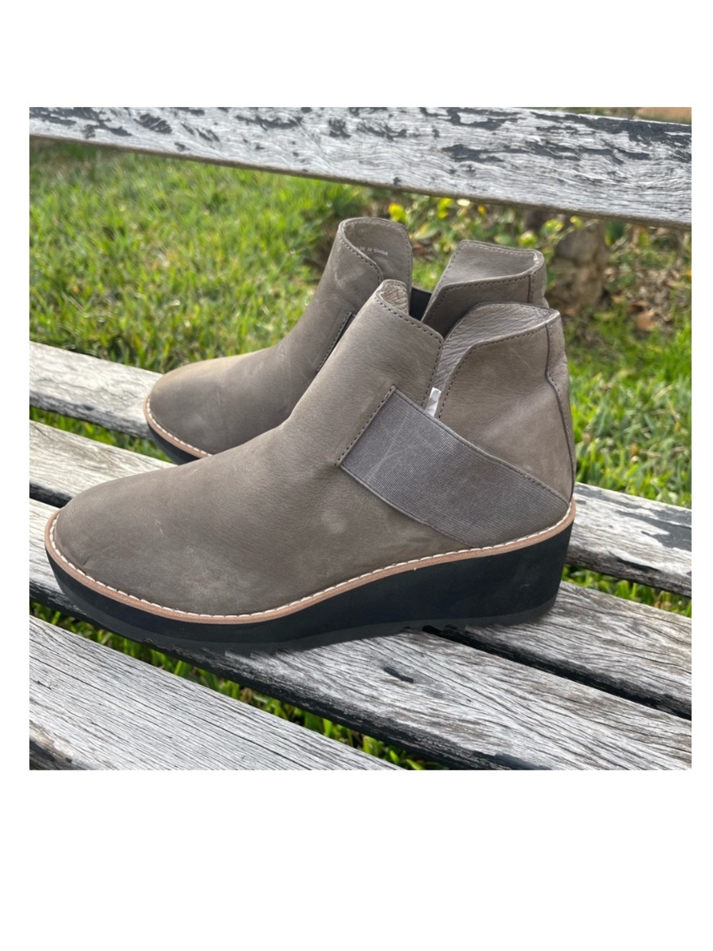 Eileen Fisher Lark wedge heel booties women’s size 6
